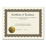 Great Papers!® Ready-to-use Certificates, Excellence, 11 X 8.5, Ivory-brown-gold Colors With Brown Border, 6-pack freeshipping - TVN Wholesale 
