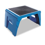 Folding Step Stool, 1-step, 300 Lb Capacity, 14w X 11.25d X 9.75h, Blue