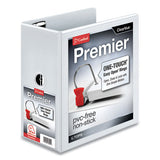 Cardinal® Premier Easy Open Clearvue Locking Slant-d Ring Binder, 3 Rings, 5" Capacity, 11 X 8.5, White freeshipping - TVN Wholesale 