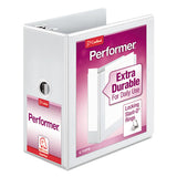 Cardinal® Performer Clearvue Slant-d Ring Binder, 3 Rings, 5" Capacity, 11 X 8.5, White freeshipping - TVN Wholesale 