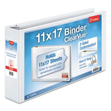 Cardinal® Clearvue Slant-d Ring Binder, 3 Rings, 3" Capacity, 11 X 17, White freeshipping - TVN Wholesale 