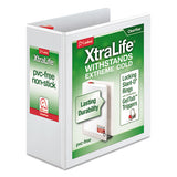 Cardinal® Xtralife Clearvue Non-stick Locking Slant-d Ring Binder, 3 Rings, 4" Capacity, 11 X 8.5, White freeshipping - TVN Wholesale 