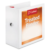 Cardinal® Treated Clearvue Locking Slant-d Ring Binder, 3 Rings, 5" Capacity, 11 X 8.5, White freeshipping - TVN Wholesale 