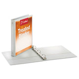 Cardinal® Treated Binder Clearvue Locking Round Ring Binder, 3 Rings, 1" Capacity, 11 X 8.5, White freeshipping - TVN Wholesale 