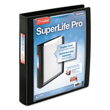 Cardinal® Superlife Pro Easy Open Clearvue Locking Slant-d Ring Binder, 3 Rings, 1.5" Capacity, 11 X 8.5, Black freeshipping - TVN Wholesale 