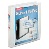 Cardinal® Superlife Pro Easy Open Clearvue Locking Slant-d Ring Binder, 3 Rings, 1.5" Capacity, 11 X 8.5, White freeshipping - TVN Wholesale 