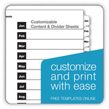 Cardinal® Onestep Printable Table Of Contents And Dividers, 12-tab, Jan. To Dec., 11 X 8.5, White, 1 Set freeshipping - TVN Wholesale 