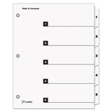 Cardinal® Onestep Printable Table Of Contents And Dividers, 5-tab, 1 To 5, 11 X 8.5, White, 1 Set freeshipping - TVN Wholesale 
