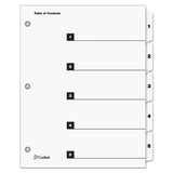 Cardinal® Quickstep Onestep Printable Table Of Contents And Dividers, 5-tab, 1 To 5, 11 X 8.5, White, 24 Sets freeshipping - TVN Wholesale 