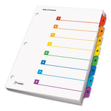 Cardinal® Onestep Printable Table Of Contents And Dividers, 8-tab, 1 To 8, 11 X 8.5, White, 1 Set freeshipping - TVN Wholesale 