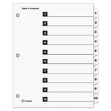 Cardinal® Onestep Printable Table Of Contents And Dividers, 10-tab, 1 To 10, 11 X 8.5, White, 1 Set freeshipping - TVN Wholesale 