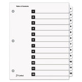 Cardinal® Onestep Printable Table Of Contents And Dividers, 12-tab, 1 To 12, 11 X 8.5, White, 1 Set freeshipping - TVN Wholesale 
