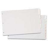 Cardinal® Write 'n Erase Tabloid Index Dividers, 5-tab, 11 X 17, White, 1 Set freeshipping - TVN Wholesale 