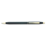 Cross® Classic Century Twist-action Ballpoint Pen, Retractable, Medium 1 Mm, Black Ink, Black-gold Barrel freeshipping - TVN Wholesale 