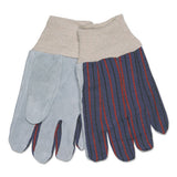 MCR™ Safety 1040 Leather Palm Glove, Gray-white, Large, Dozen freeshipping - TVN Wholesale 