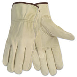 MCR™ Safety Economy Leather Driver Gloves, Medium, Beige, Pair freeshipping - TVN Wholesale 