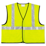 MCR™ Safety Class 2 Safety Vest, Polyester, 2x-large, Fluorescent Lime With Silver Stripe freeshipping - TVN Wholesale 