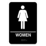 COSCO Indoor Restroom Door Sign, Men-women, 5.9 X 9, Black-white, 2-pack freeshipping - TVN Wholesale 