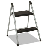 Cosco® Folding Step Stool, 2-step, 200 Lb Capacity, 16.9" Working Height, Platinum-black freeshipping - TVN Wholesale 