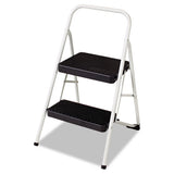 Cosco® 2-step Folding Steel Step Stool, 200 Lb Capacity, 17.38w X 18d X 28.13h, Cool Gray freeshipping - TVN Wholesale 