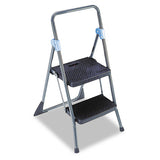 Cosco® Commercial 2-step Folding Stool, 300 Lb Capacity, 20.5w X 24.75d X 39.5h, Gray freeshipping - TVN Wholesale 