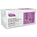 Select Luncheon Napkins, 1 Ply, 12 X 12, White, 500-pack, 6,000 Packs-carton