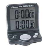 Champion Sports Dual Timer-clock W-jumbo Display, Lcd, 3 1-2 X 1 X 4 1-2 freeshipping - TVN Wholesale 