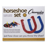 Champion Sports Indoor-outdoor Rubber Horseshoe Set, 4 Rubber Horseshoes, 2 Rubber Mats, 2 Plastic Dowels freeshipping - TVN Wholesale 