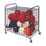 Champion Sports Lockable Ball Storage Cart, 24-ball Capacity, 37w X 22d X 20h, Blue freeshipping - TVN Wholesale 