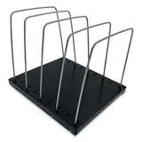 Huron Steel Wire Vertical File Organizer, 4 Sections, Letter Size Files, 8 X 9.75 X 7.5, Black-metal Gray freeshipping - TVN Wholesale 