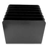 Huron Steel Vertical File Organizer, Inclined, 6 Sections, Letter Size Files, 8 X 11 X 10.25, Black freeshipping - TVN Wholesale 