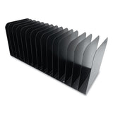Huron Steel Vertical File Organizer, Flat, 15 Sections, Letter Size Files, 16 X 6.25 X 6.5, Black freeshipping - TVN Wholesale 