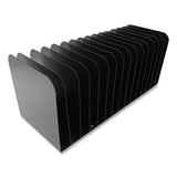 Huron Steel Vertical File Organizer, Flat, 15 Sections, Letter Size Files, 16 X 6.25 X 6.5, Black freeshipping - TVN Wholesale 