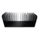 Steel Vertical File Organizer, Flat, 15 Sections, Letter Size Files, 16 X 6.25 X 6.5, Black