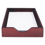 Carver™ Hardwood Stackable Desk Trays, 1 Section, Letter Size Files, 10.25" X 12.5" X 2.5", Mahogany freeshipping - TVN Wholesale 