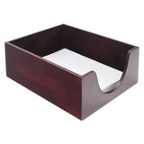 Carver™ Double-deep Hardwood Stackable Desk Trays, 1 Section, Legal Size Files, 10.13" X 12.63" X 5", Mahogany freeshipping - TVN Wholesale 