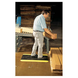 Crown Industrial Deck Plate Anti-fatigue Mat, Vinyl, 24 X 36, Black-yellow Border freeshipping - TVN Wholesale 