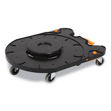 Coastwide Professional™ Click-connect Waste Receptacle Dolly, Male End, For 32-44 Gal Receptacles, 29.8 X 21.9 X 6.6, Black-orange freeshipping - TVN Wholesale 