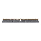 Polypropylene Push Broom Head, Gray Bristles, 36