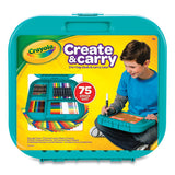 Crayola® Create N' Carry Case, Combo Art Storage Case And Lap Desk, 75 Pieces freeshipping - TVN Wholesale 