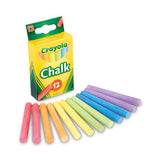 Chalk, 6 Assorted Colors, 12 Sticks-box