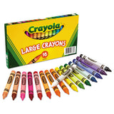 Crayola® Large Crayons, Lift Lid Box, 16 Colors-box freeshipping - TVN Wholesale 