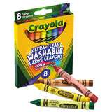 Crayola® Ultra-clean Washable Crayons, Large, 8 Colors-box freeshipping - TVN Wholesale 