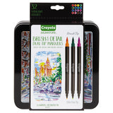 Crayola® Brush And Detail Dual Ended Markers, Extra-fine Brush-bullet Tips, Assorted Colors, 16-set freeshipping - TVN Wholesale 