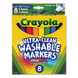 Ultra-clean Washable Markers, Fine-broad Wedge-chisel Tips, Assorted Colors, 8-box