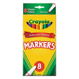 Crayola® Non-washable Marker, Broad Bullet Tip, Assorted Classic Colors, 10-pack freeshipping - TVN Wholesale 