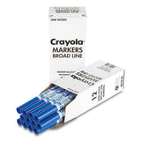 Crayola® Broad Line Washable Markers, Broad Bullet Tip, Blue, 12-box freeshipping - TVN Wholesale 