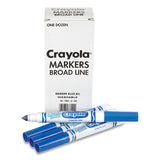 Crayola® Broad Line Washable Markers, Broad Bullet Tip, Blue, 12-box freeshipping - TVN Wholesale 