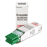 Crayola® Broad Line Washable Markers, Broad Bullet Tip, Green, 12-box freeshipping - TVN Wholesale 