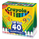 Crayola® Ultra-clean Washable Markers, Broad Bullet Tip, Assorted Colors, 40-set freeshipping - TVN Wholesale 